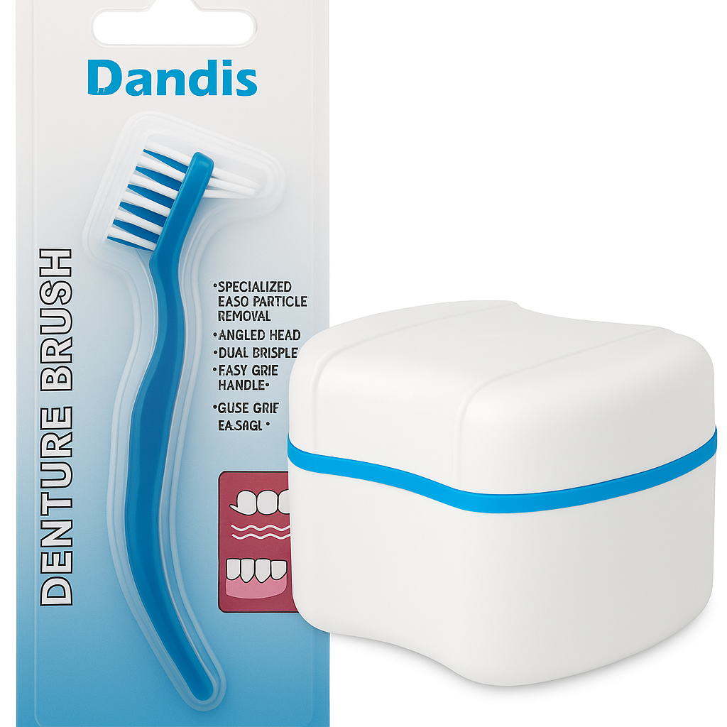 Premium Kunstgebitborstel + Gebitsbakje